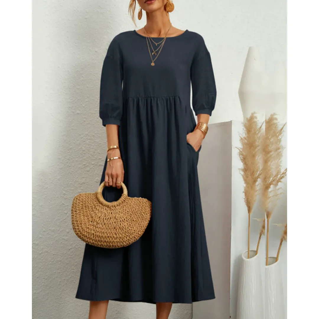 Women's Summer Beach Smock Dress | Midi