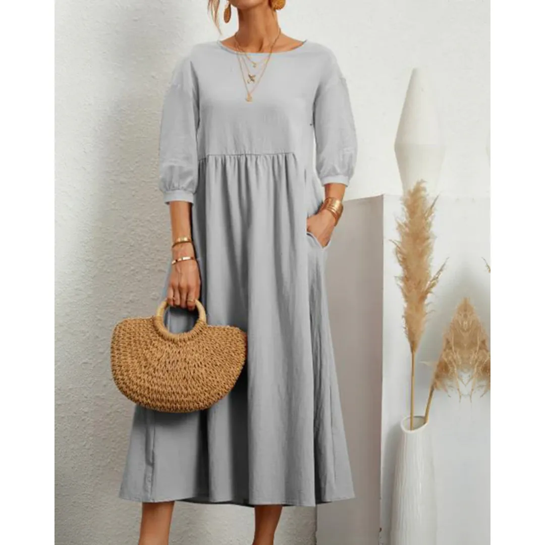 Women's Summer Beach Smock Dress | Midi