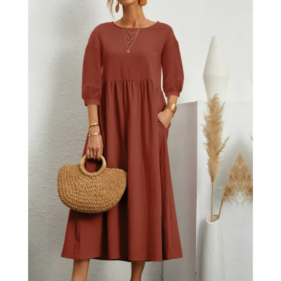 Women's Summer Beach Smock Dress | Midi