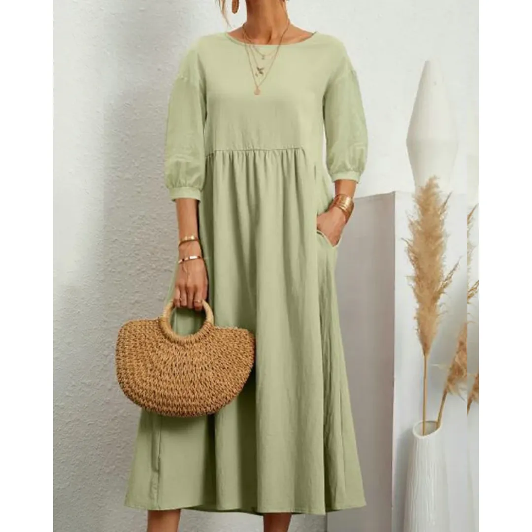 Women's Summer Beach Smock Dress | Midi