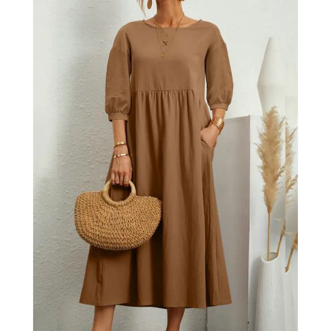 Women's Summer Beach Smock Dress | Midi