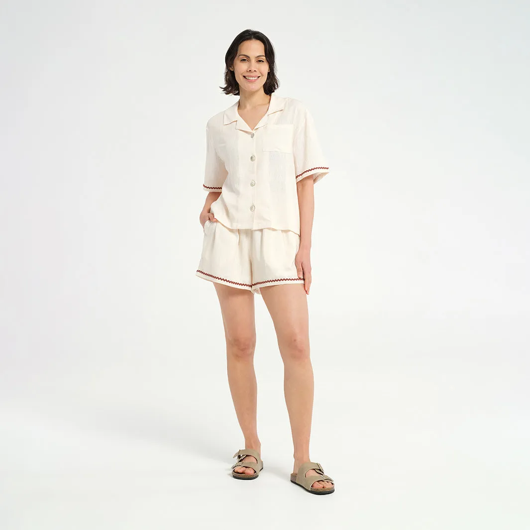 Womens Vintage Beach Cover Up Shorts