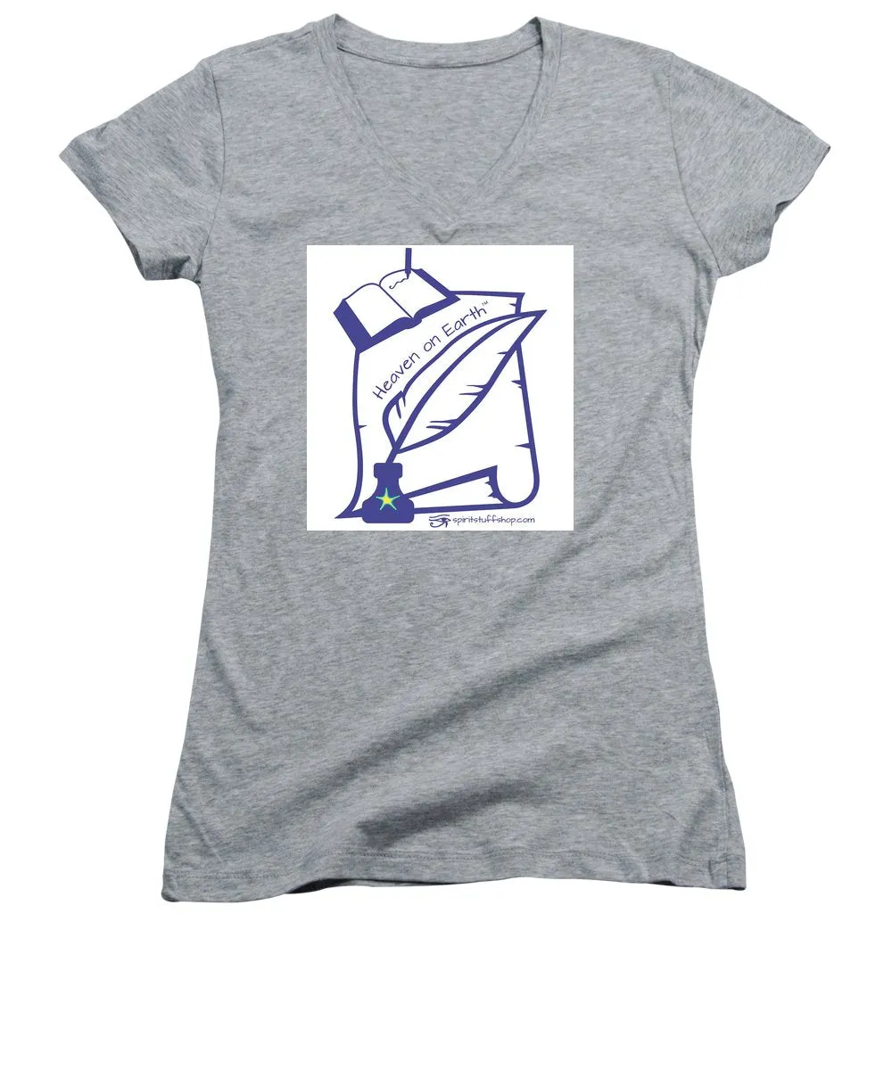 Writer Heaven On Earth - Women's V-Neck