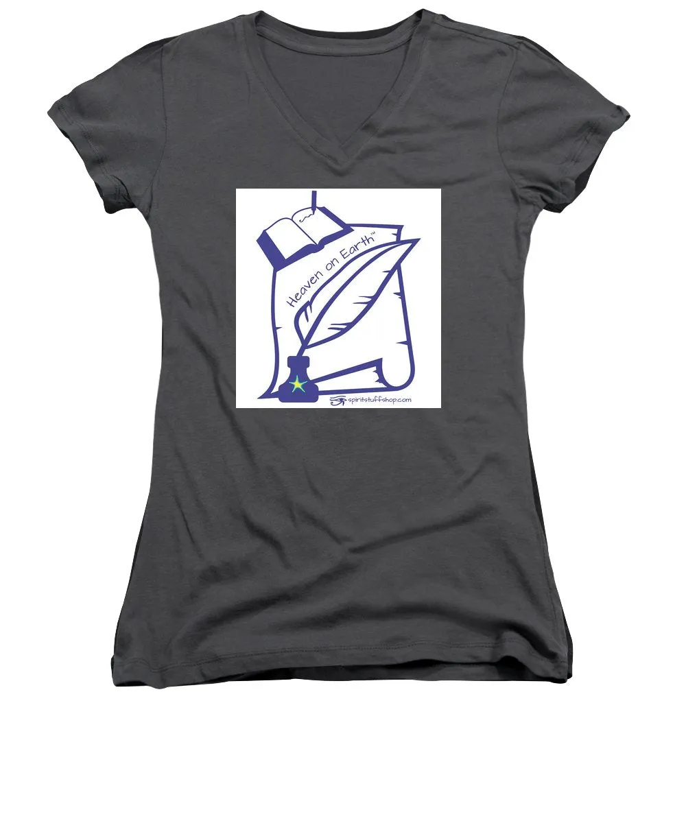 Writer Heaven On Earth - Women's V-Neck