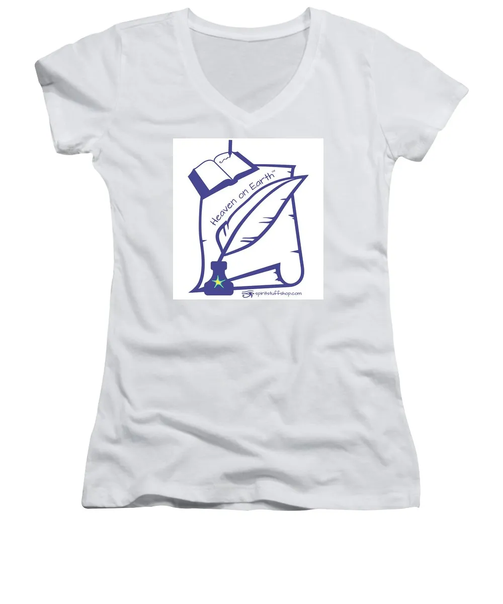 Writer Heaven On Earth - Women's V-Neck