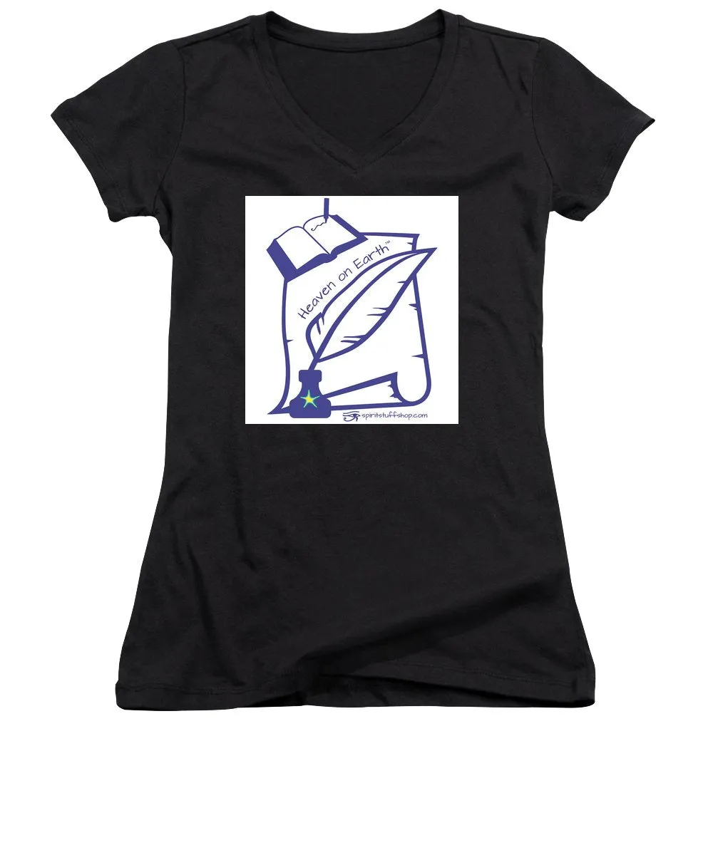 Writer Heaven On Earth - Women's V-Neck