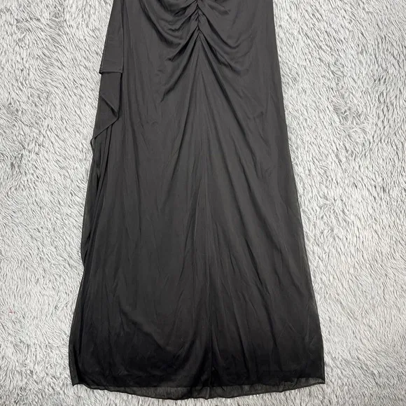 Xscape Formal Maxi Dress NWT Women's 10 Black Lace Open Back Witchy Whimsigoth