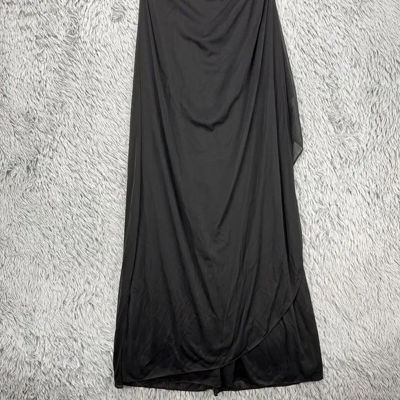 Xscape Formal Maxi Dress NWT Women's 10 Black Lace Open Back Witchy Whimsigoth